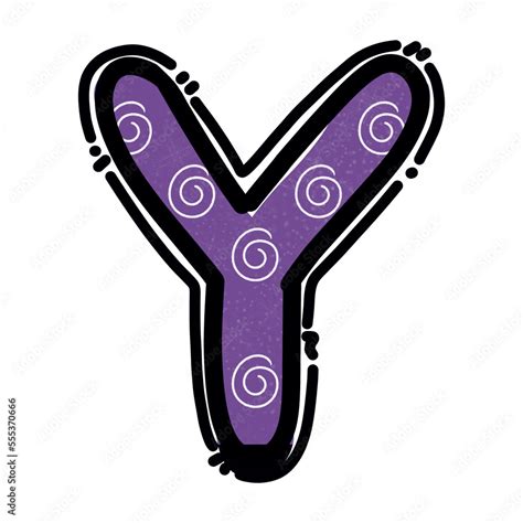 Y alphabet letter png, purple color cute design Stock Illustration ...