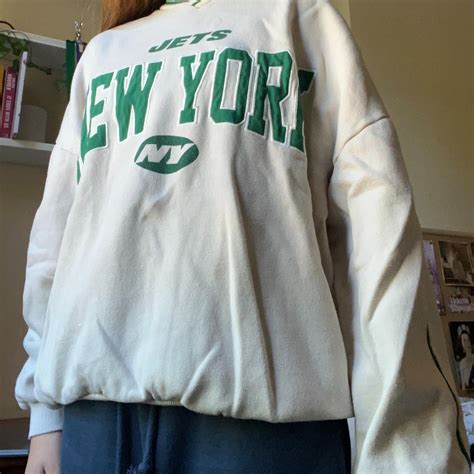 vintage jets sweatshirt new york #nfl #jets - Depop