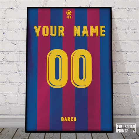 Personalised Barcelona Football Poster - Football Gifts, Football Posters & Personalised ...