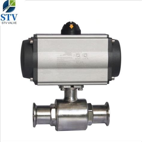 Sanitary 3 Way Valve, 3 Port Ball Valve, With Pneumatic Actuator - China Valve Manufacturer | STV