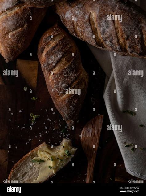 French Sourdough Baguette Stock Photo - Alamy