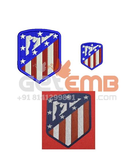 Atletico Madrid logo Embroidery design - GetEmb