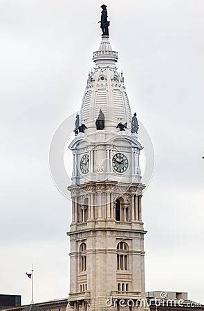 Philadelphia City Hall Clock Tower Royalty Free Stock Photos - Image: 25592108