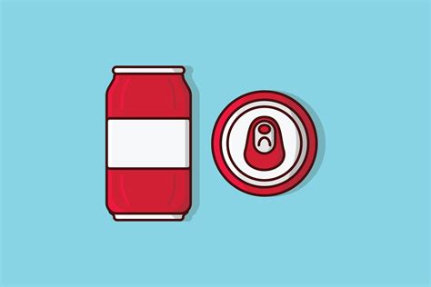 Download the Soda in Red Aluminum Cans vector illustration. Food and ...