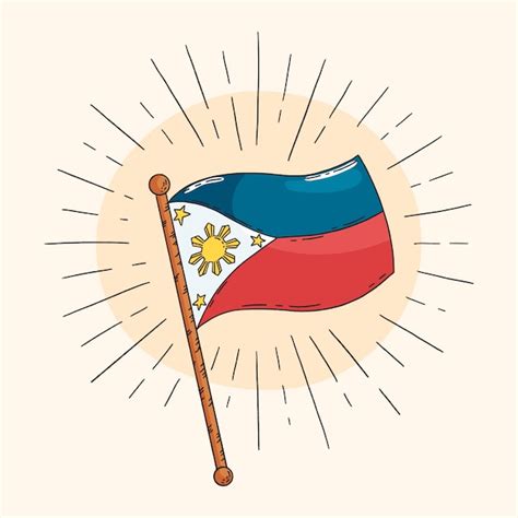 Premium Vector | Hand drawn philippine flag design