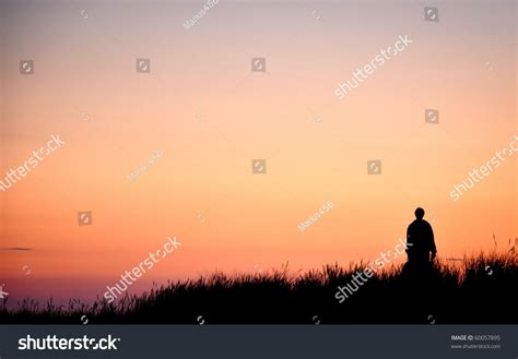 Man Silhouette On Sunset Stock Photo 60057895 | Shutterstock