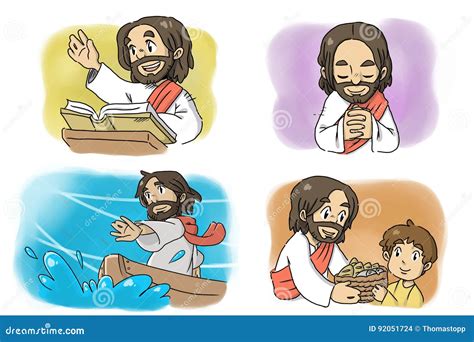 Cartoon Jesus Christ Vector Illustration | CartoonDealer.com #85320036