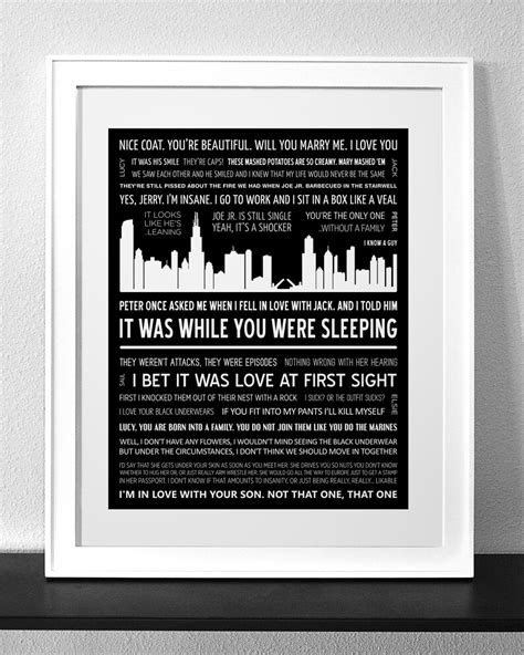 While You Were Sleeping Typography Quote Print | Etsy