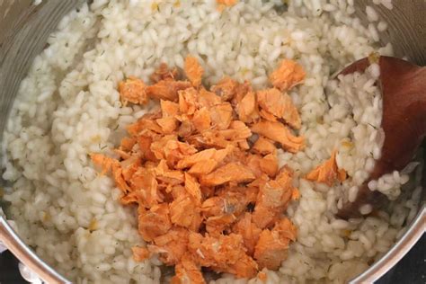 Salmon Risotto with Preserved Lemon - The Daring Gourmet