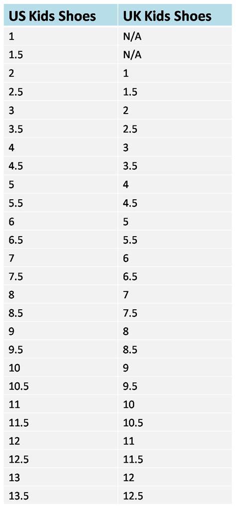 Women S Shoe Conversion Chart To Youth - Womens Shows