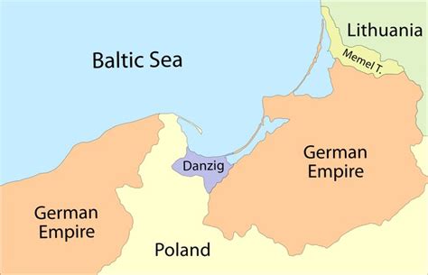 The Free State of Danzig - Gdansk Bay Borderlines 1939 | Danzig ...