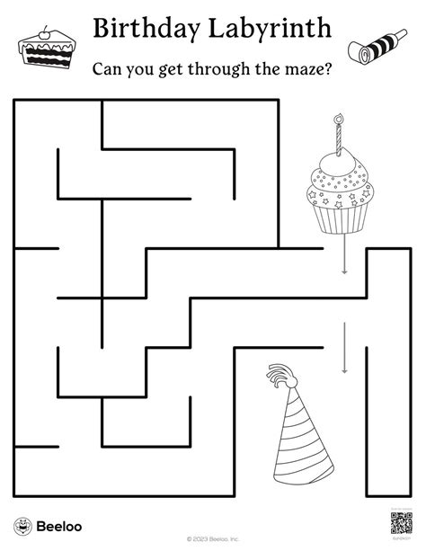 Birthday Labyrinth • Beeloo Printable Crafts and Activities for Kids