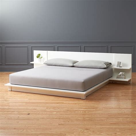 Andes White King Storage Bed + Reviews | CB2 | Bed frame and headboard, Low floor bed, Japanese ...