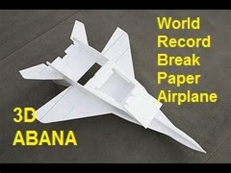 WORLD RECORD PAPER AIRPLANE LONGEST THROW 2018 - YouTube