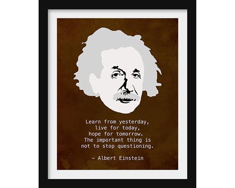 Albert Einstein Poster Inspiring Quote Minimalist Portrait | Etsy | Microbiología