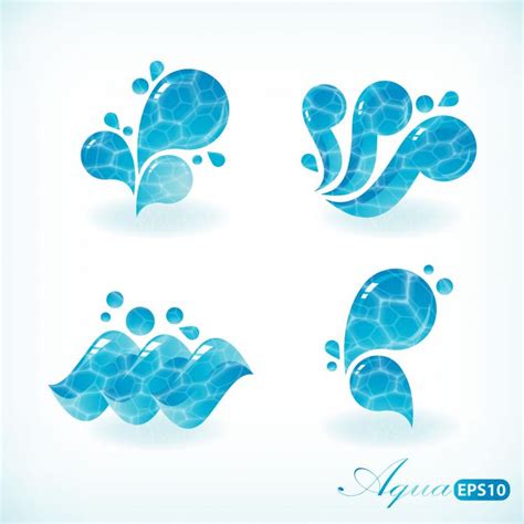 Water element pattern vector Free Vector / 4Vector