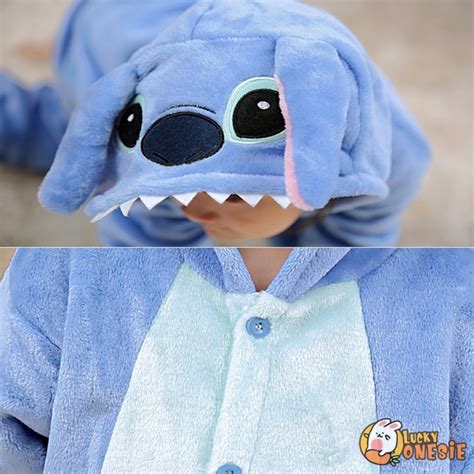 Lilo & Stitch Onesie Pajamas for Kids & Toddler Animal Onesies Costume - Luckyonesie.com