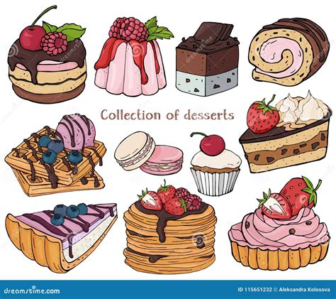 Collection of Colorful Desserts. Colorful, Vibrant, Stylish Sweets and ...