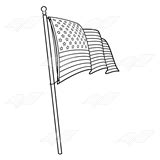 Abeka | Clip Art | USA Flag—on flag pole