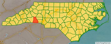 Map of Cleveland County, North Carolina