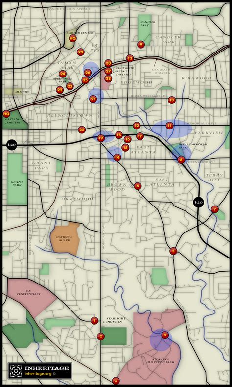 The Battle of Atlanta, Today / Tour Stops Map | The InHeritage Almanack