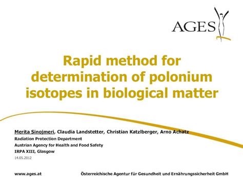 (PDF) Rapid method for determination of polonium isotopes in ... mon boisdale Sinojmeri TS10a.5 ...