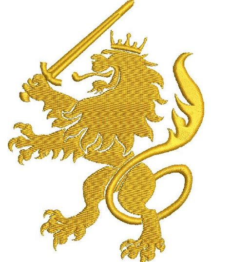 heraldic lion / Vintage Royal Lion Machine embroidery design Lion Design, Design Design, Lion ...