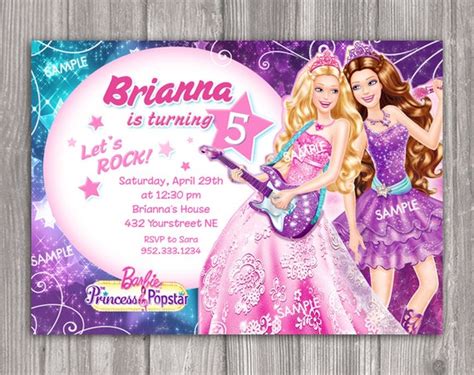 Carte D'invitation Anniversaire Barbie, Cartons... | fiolazoezoey web