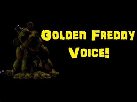 Golden Freddy Voice (Five Nights At Freddy's) - YouTube | Five nights at freddy's, Five night ...