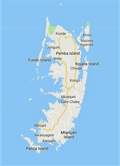 Pemba Island Map