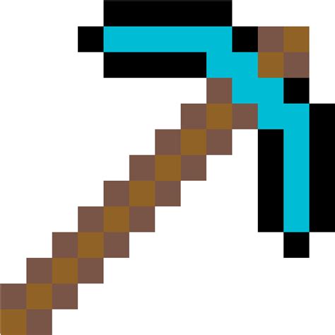 Minecraft Diamond Pickaxe Drawing