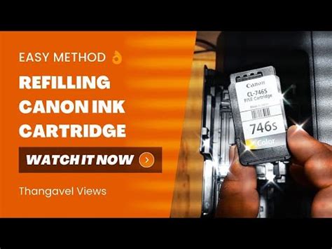 Easy Method | Printer Ink Refill | Canon PIXMA MG2570S 745S & 746S | Canon Printer - YouTube