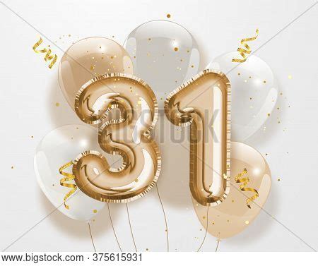 Happy 31th Birthday Vector & Photo (Free Trial) | Bigstock