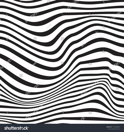 Black White Pattern Wavy Zebra Lines Stock Vector (Royalty Free ...