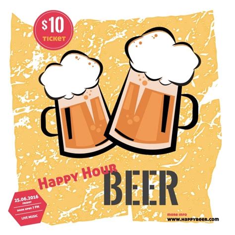 Free Vector | Happy hour of beer