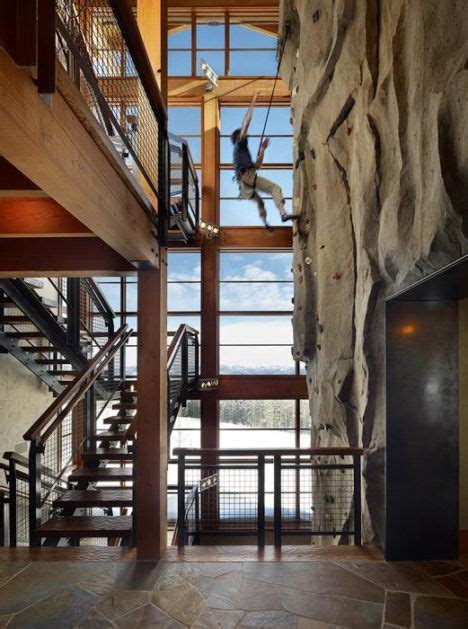 Residential Climbing Wall – Yellowstone Club Residence | Dornob