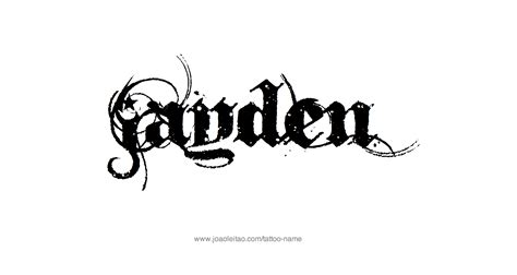 Jayden Name Tattoo Designs