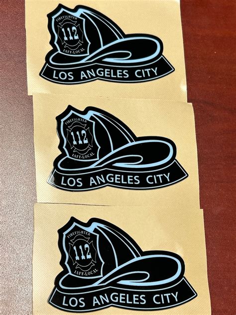 Los Angeles City Fire Department LA Fire Department LAFD Helmet Decals ...