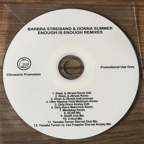 Barbra Streisand & Donna Summer - Enough Is Enough Remixes Promo (2016) FLAC