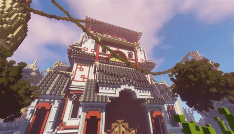 Chinese temple [Simplistic Style] : Minecraft