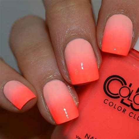 35 Bright Summer Nail Designs | Orange ombre nails, Summer nails, Ombre nails