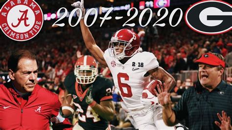 Alabama vs Georgia 2007-2020 Highlights (Saban Era) - YouTube