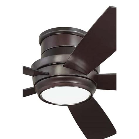 Craftmade Tempo 52-in Oil-Rubbed Bronze LED Indoor Flush Mount Ceiling Fan with Light Kit and ...