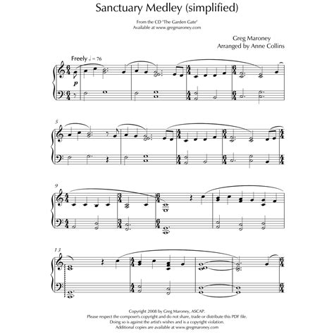 Sanctuary Medley ~ Simplified — Greg Maroney