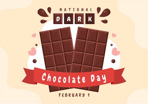 World Dark Chocolate Day On February 1st for the Health and Happiness That Choco Brings in Flat ...