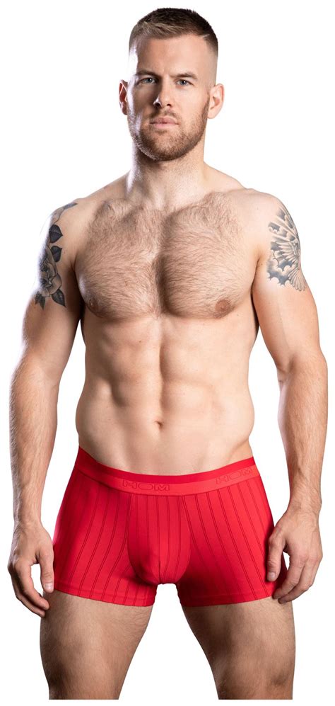 HOM Chic Boxer Briefs men?s underwear shorts male trunks silky stripe ...