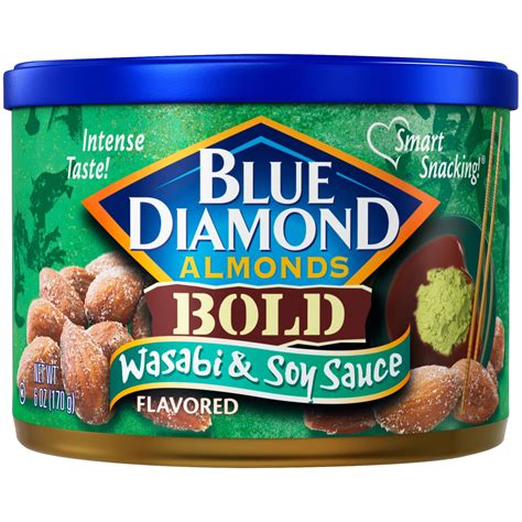 Blue Diamond Bold Wasabi & Soy Sauce Almonds, 6 oz - Walmart.com