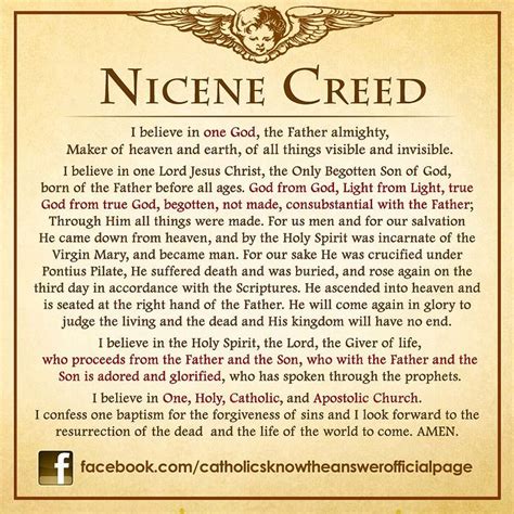 318059_538060216213861_1750763286_n | Catholic beliefs, Nicene creed, Catholic theology