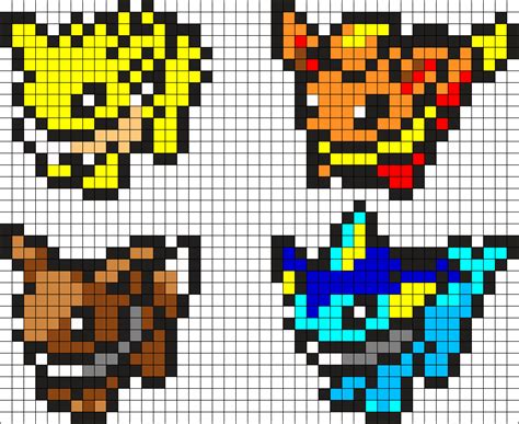 Eevee Evolutions Gen 1 Kandi Pattern