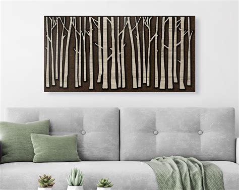 Abstract Tree Home Wall Decor Birch Tree Wood Wall Art | Etsy